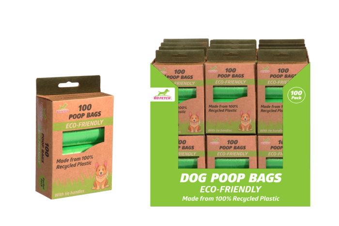 Degradable Eco Dog Poop Bags, In Display