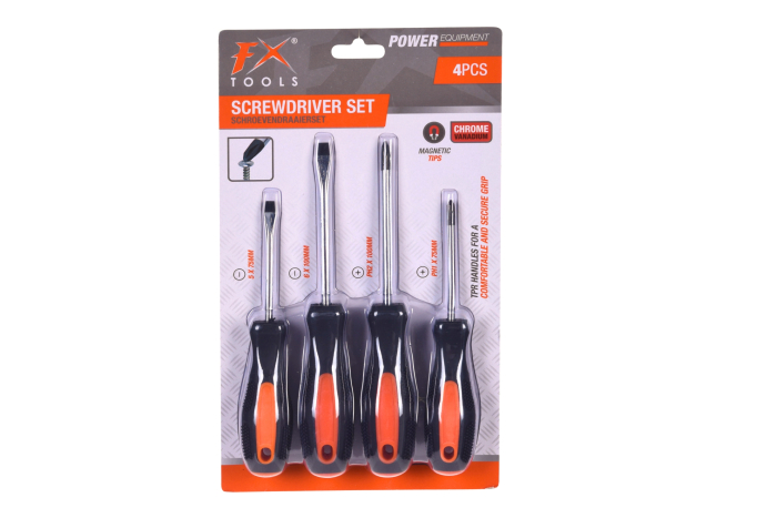 Deluxe Screwdriver Set - 4pce, Carded