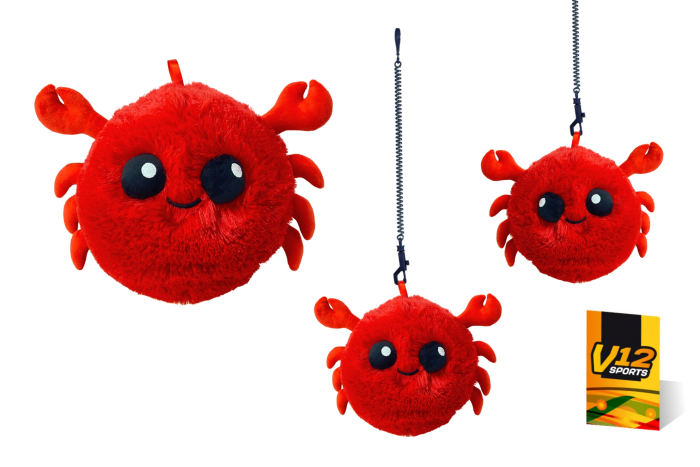 *FLAT* Plush Crab Ball On Cord