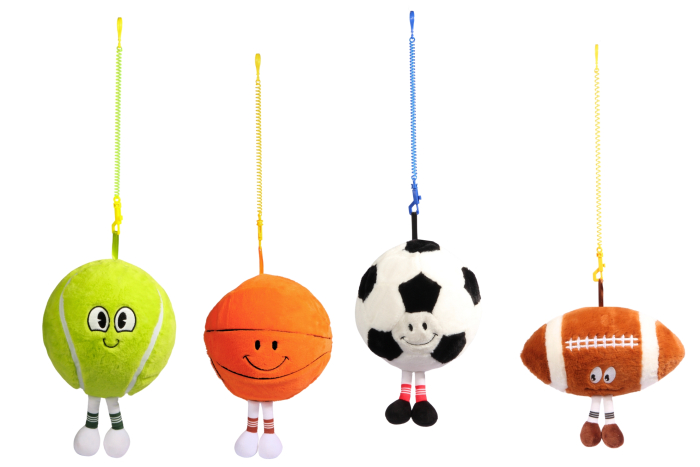 *FLAT* Plush Sports Pal Ball On Cord