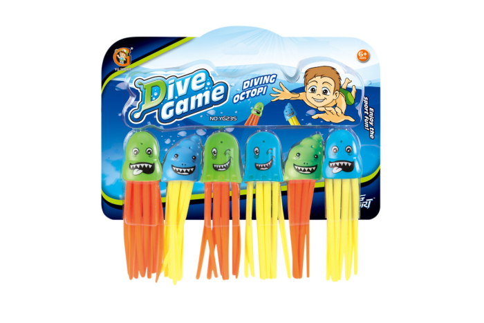Dive Octopus, Set of 6 Carded