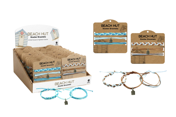 Beach Hut Stacker Bracelets, In Display