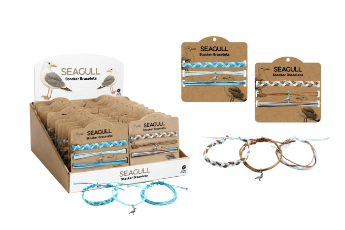 Seagull Stacker Bracelets, In Display