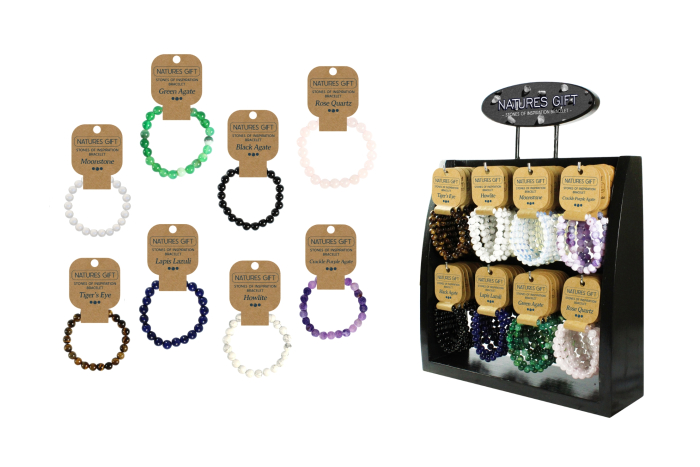 Gemstone Bracelets, On Stand