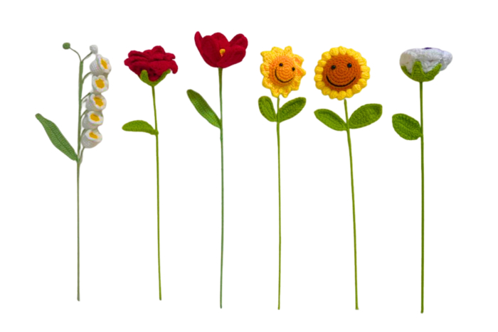 Knitted Flowers, Assorted