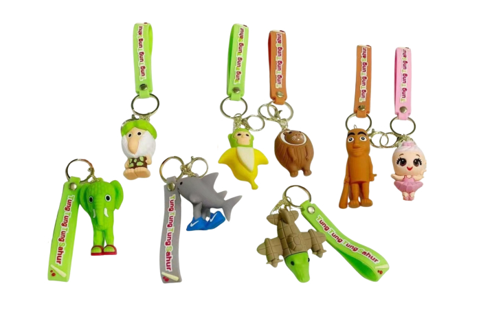 Crazy Character Keyrings, Assorted