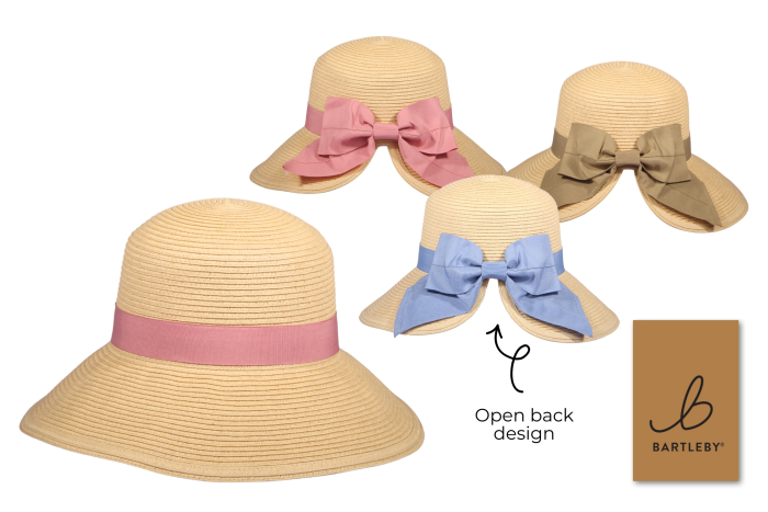 Ladies Ribbon Hat, Back Bow