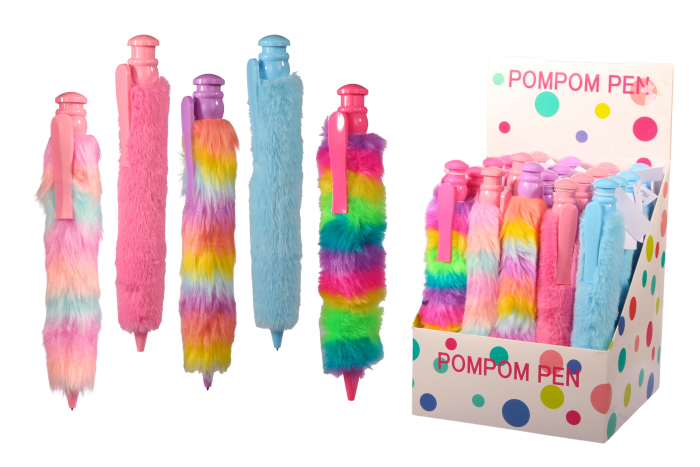Giant Fluffy Pompom Pen, In Display