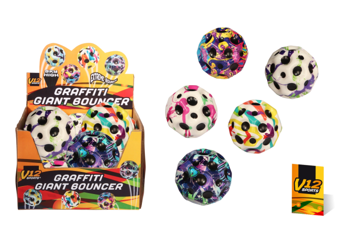 Graffiti Giant Bouncer Ball, In Display