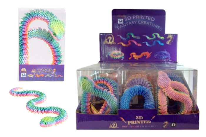 Giant 3D Printed Snake, In Display