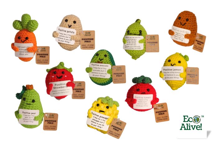 Knitted Positive Pals, Eco Alive™ - In Display