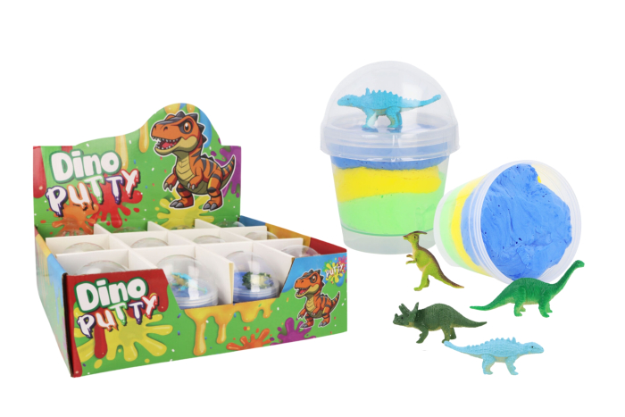 Bouncing Dinosaur Putty, In Display