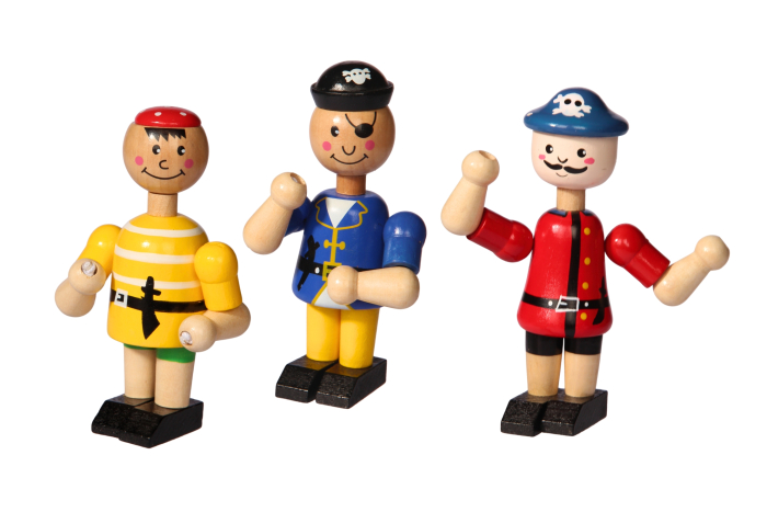 Wooden Jointed Pirate