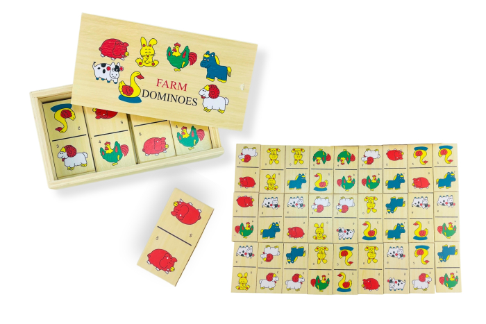 Wooden Farm Dominoes