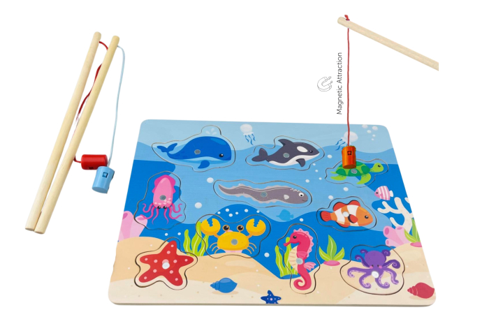 Wooden Magnetic Fishing Game