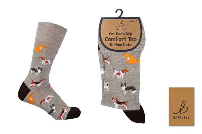 Mens Bamboo Comfort Top Socks - Doggie Diva