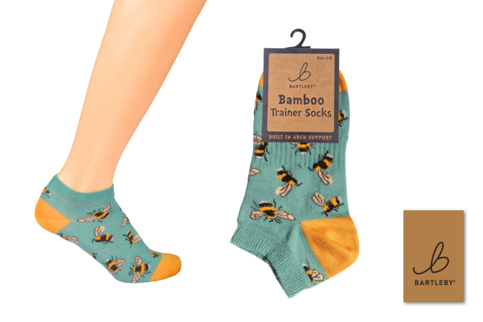 Ladies Bamboo Trainer Socks - Buzzy Bee