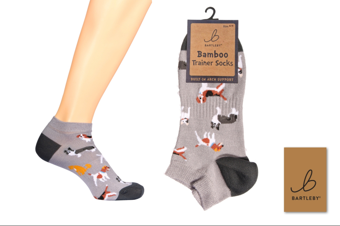 Mens Bamboo Trainer Socks - Doggy Diva