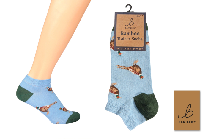 Mens Bamboo Trainer Socks - Country Pheasant