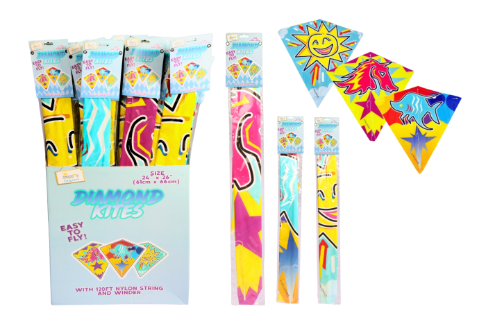 Plastic Diamond Kite, In Display