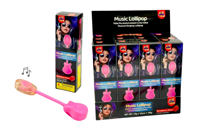 Strawberry Musical Lolly, In Display