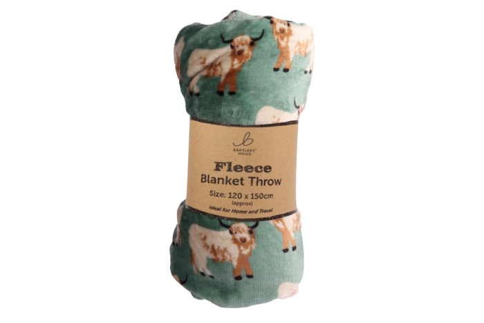 Highland Cow Printed Throw