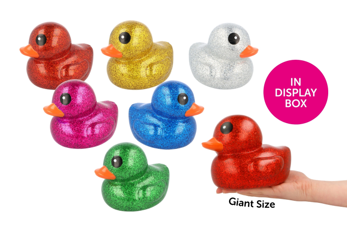 Giant Glitter Rubber Duck, In Display