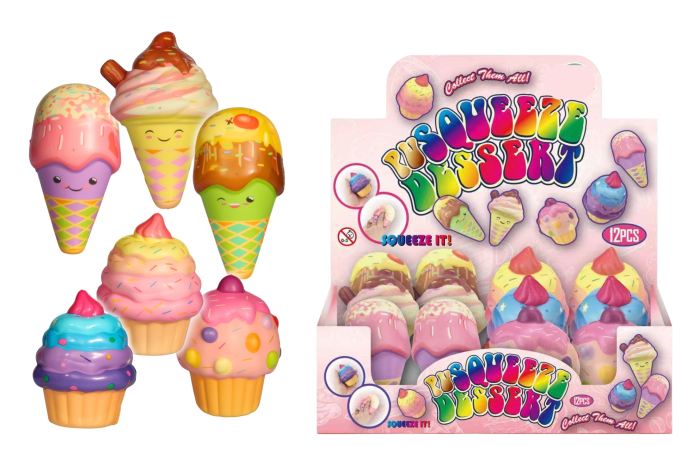 Foam Squeezy Desserts, In Display