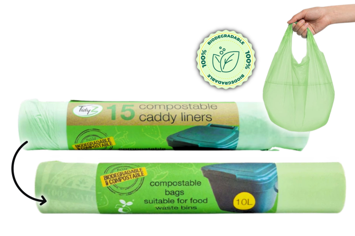 Compostable Food Waste Bags, 10L, 15 Pack