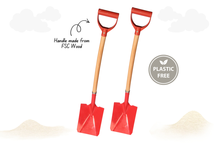 Giant Metal Spade, FSC Wood Handle 