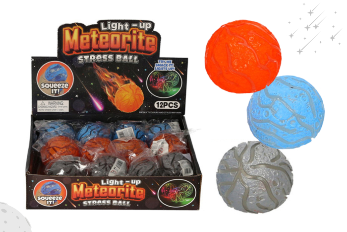 Squeezy Meteor Ball, Light Up, In Display
