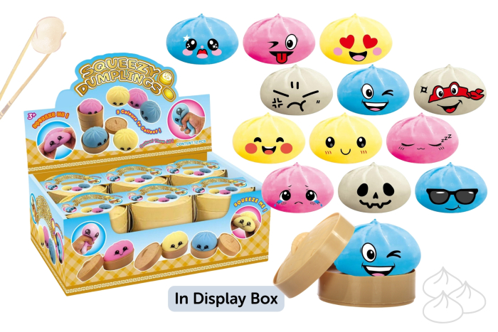 Squeezy Dumpling, In Display