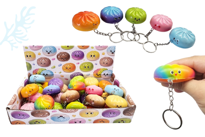 Dumpling Keyring, PU Foam - In Display