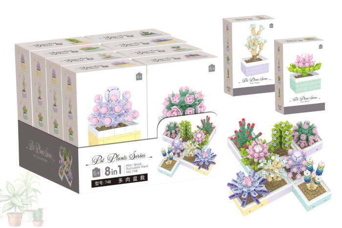 Pot Plants Block Set, In Display