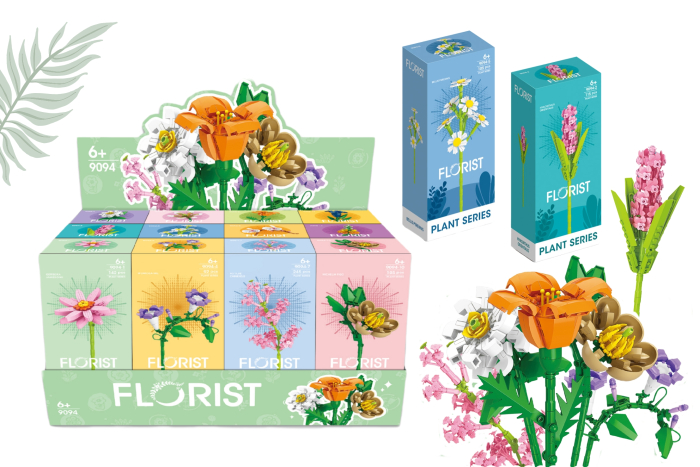 Flowers Block Set, In Display