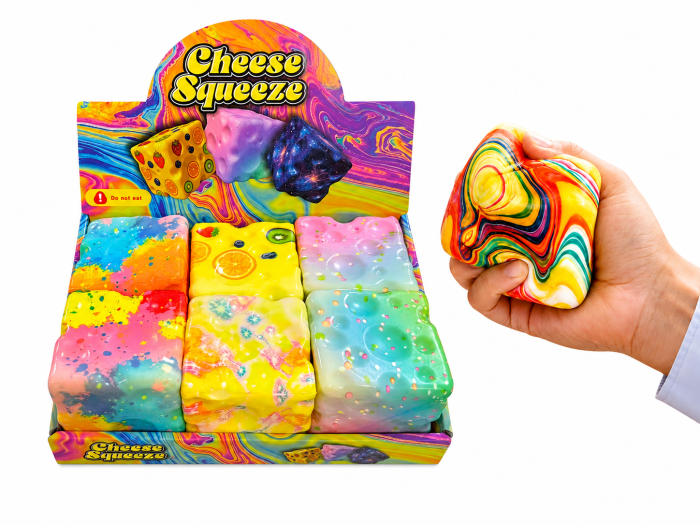 Squeeze Foam Cheese, In Display