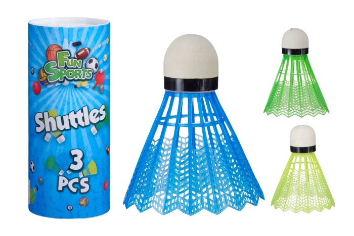 Shuttlecocks, 3 Pack, In Case