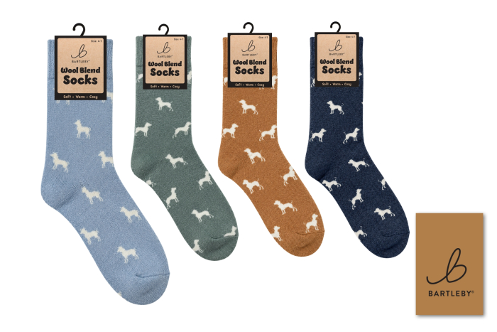 Ladies Wool Blend Socks - Dogs