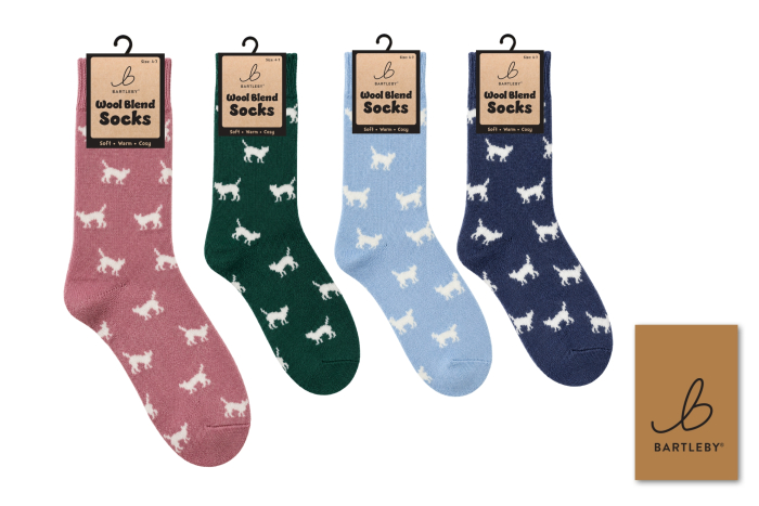 Ladies Wool Blend Socks - Cats