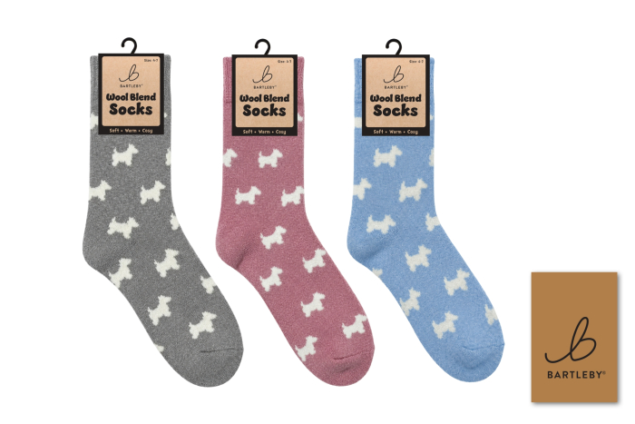 Ladies Wool Blend Socks - Scottie Dogs