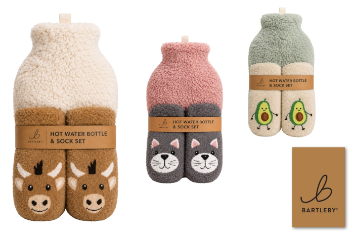 Hot Water Bottle & Sock Set - Assorted
