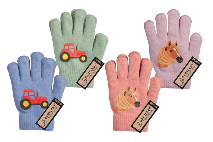 Childs Gloves, Tractor And Horse Asstd