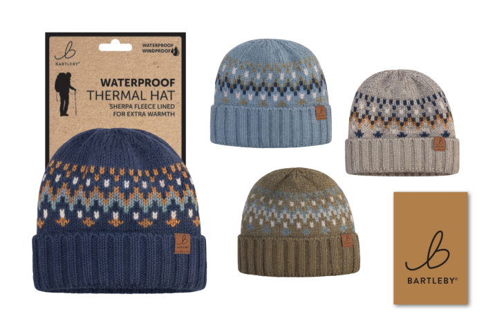 Unisex Waterproof Beanie, Nordic Knit