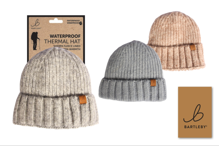 Ladies Waterproof Beanie, Chunky Knit