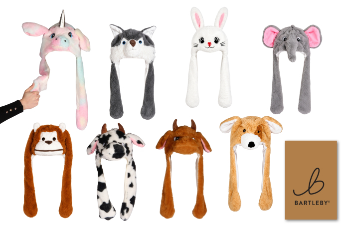 Novelty Animal Hat - With Moving Ears, Asstd