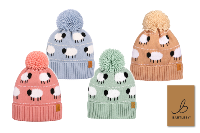 Adult Waterproof Bobble Hat - Sheep