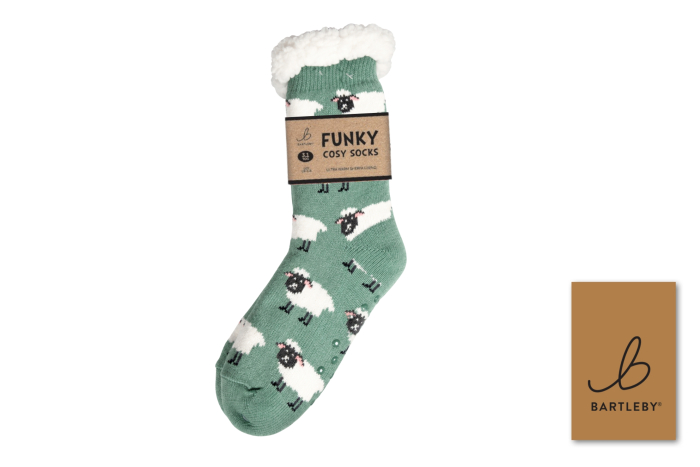 Ladies Sherpa Socks - Sheep Field