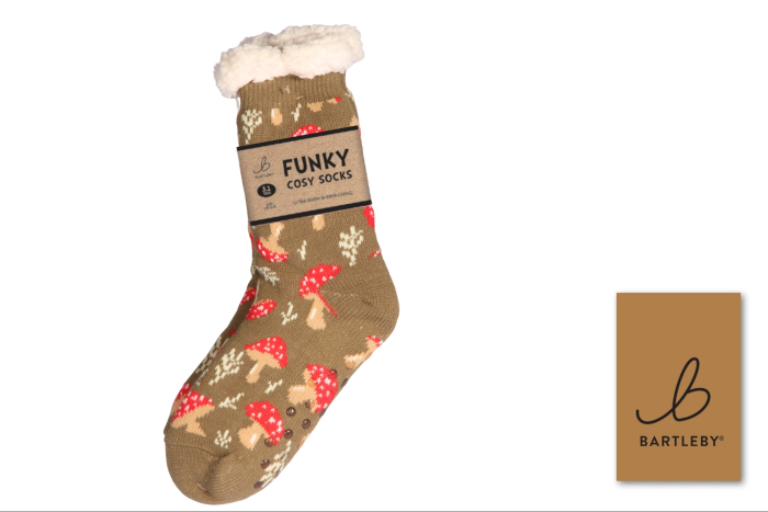 Ladies Sherpa Socks - Toadstool