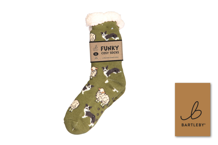 Mens Sherpa Socks - Sheep And Sheepdog