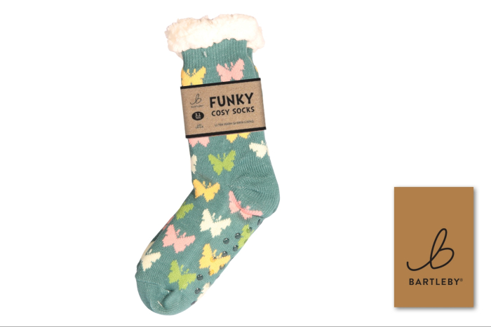 Ladies Sherpa Socks - Butterfly